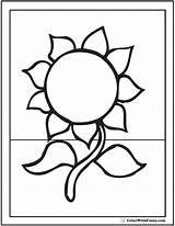 Sunflower Coloring Preschool Printable Pages Printables Pdf Colorwithfuzzy sketch template