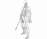 Metal Gear Pages Raiden Coloring Solid Weapon Template sketch template