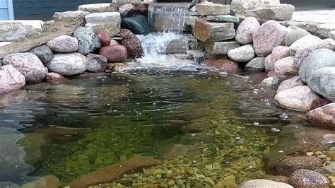 build  pond   backyard  stone  river rock youtube