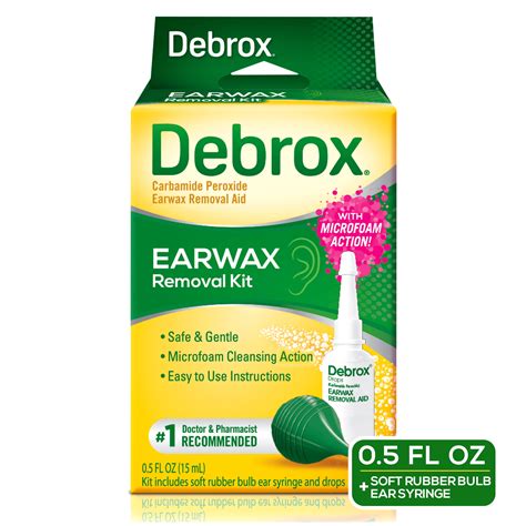 debrox earwax removal kit  fl oz ear drops bulb ear syringe walmartcom