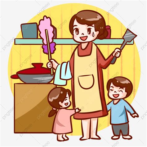 care hd transparent mom  takes care   housework mom