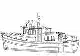 Yacht Stampare Barche Peschereccio Trawler sketch template