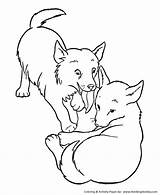 Wolves Lambendo Outro Cachorro Puppy Getdrawings Tudodesenhos Coloringhome Imprimir Colorir sketch template