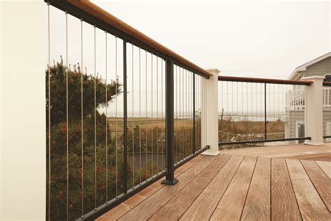 vertical cable rail professional deck builder fencing  railing
