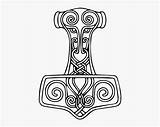 Hammer Thor Thors Drawing Viking Vector Transparent Kindpng sketch template