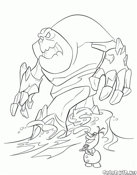 coloring page olaf  summer
