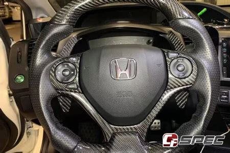 honda civic carbon fiber leather steering wheel