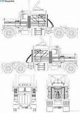 Blueprints Peterbilt Dwg Freightliner Cdr Pct Cdw Tif sketch template