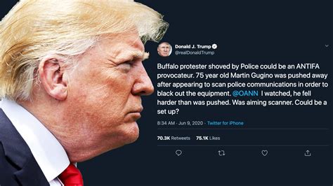 Trump Uses Buffalo Protester To Puke Out More Lurid Antifa Conspiracies