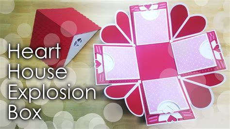 tutorial template heart house explosion box youtube