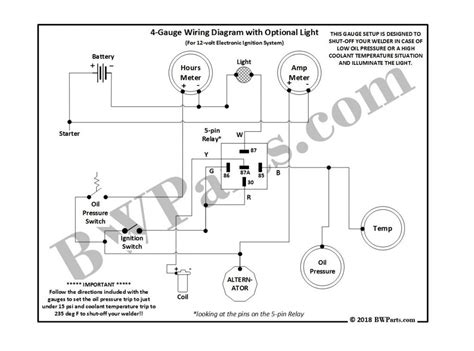sa bw parts gauge install  electronic ignition wiring