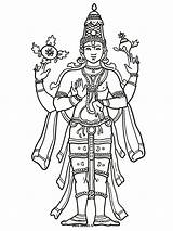 Vishnu Coloring Shiva Pages Drawing Simple Line Chakra Color Parvati Lord Sketch Getdrawings Printable Print Hindu Gorgeous Sheets Gods Template sketch template