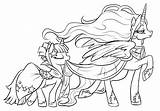 Luna Little Princess Pony Coloring Pages Color Getcolorings Print Colori sketch template