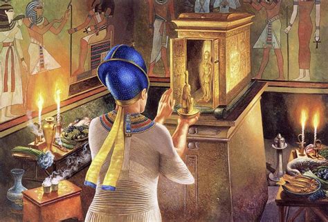Pharaoh Worshipping By Christian Jégou Life In Ancient