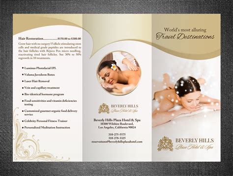 upmarket elegant massage brochure design  le plaza spa  hih