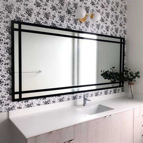upgrading  builder grade mirror diy double framed mirror hanas happy home bathroom