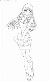 Orihime Lineart sketch template