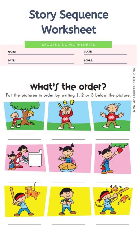 story sequence worksheet worksheets
