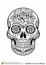 Skull Sugar Calaveras Muertos Coloring Halloween Pages Las Para Los Imprimer Mandala Colorear Dibujos Día Imagenes Skulls Mexicanas Kids Sheets sketch template