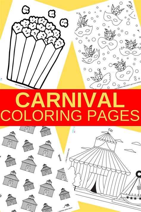 carnival coloring pages  kids  printable artofit