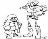 Coloring Pages Undertale Sans Papyrus Printable Game Book Frisk Print Colouring Info Trio Choose Board sketch template