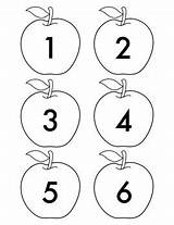 Apples Number Activity sketch template