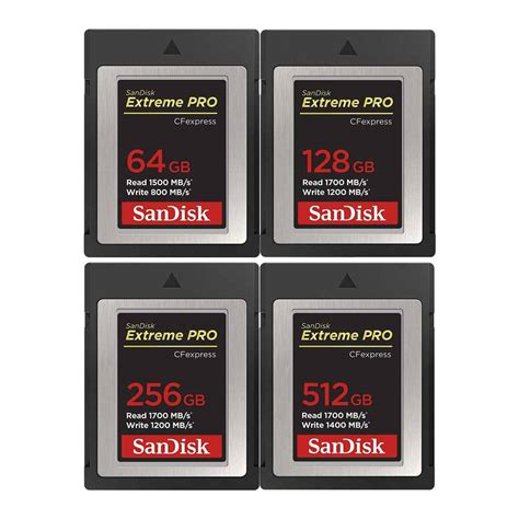 Sandisk Cf Express Extreme Pro Memory Cards 64gb 128 Gb 256gb 512gb