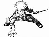 Naruto Fight sketch template