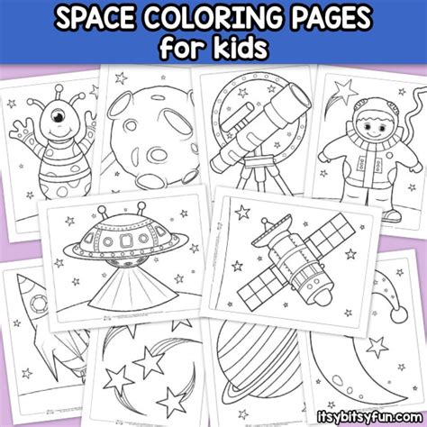 space coloring pages adults