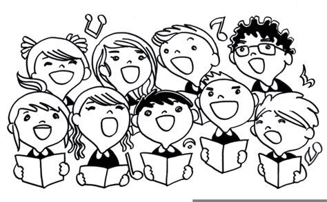 choir colouring pages sketch coloring page