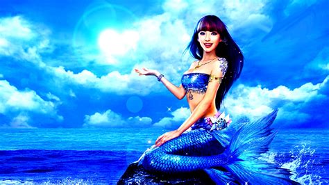 blue mermaid mermaids wallpaper  fanpop
