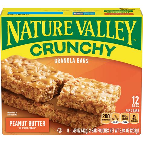 nature valley crunchy granola bars peanut butter  ct  oz