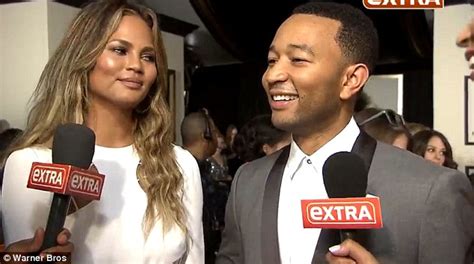 john legend cringes as chrissy teigen reveals they had sex at obama event daily mail online