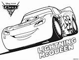 Mcqueen Lightning Coloring Pages Printable Disney sketch template