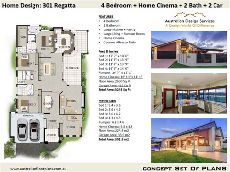 bed media house designregatta australian dream home     plans raised