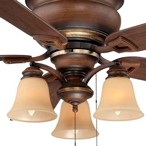 ceiling fan flush mount  blades  profile reversible  light kit  indoor ebay