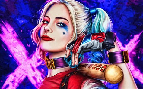 Télécharger Fonds D écran Harley Quinn 4k Fan Art Supervillain Dc