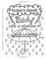 Coloring Pages Adult Quote Printable Color Quotes Sassy Book Word Snarky Swear Sheets Adults Books Sayings Cussing Amazon Kids Printables sketch template