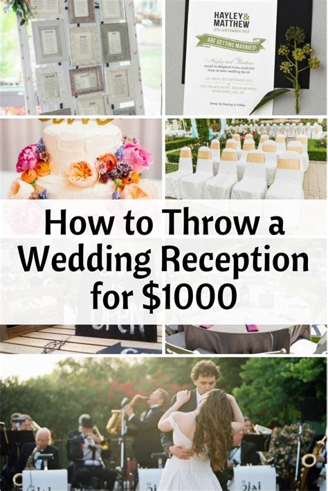throw  wedding reception    budget diet