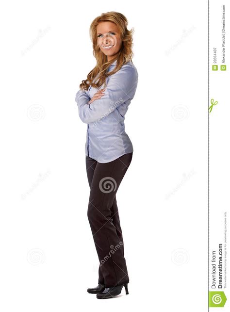 confident business woman standing stock image image of
