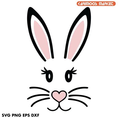 easter bunny face boy girl svg karimoos market