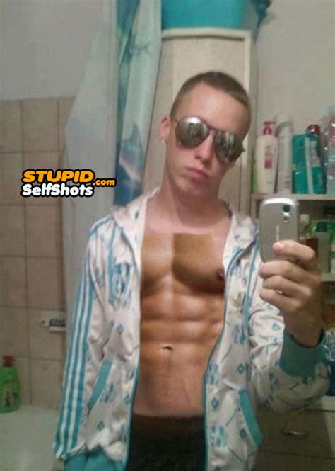 Photoshopped Muscles Fail Bathroom Self Shot Stupid