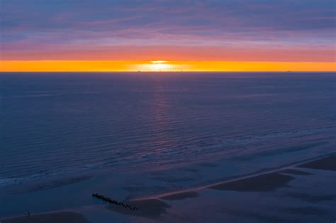 blackpool shoreline sunset   drone grey arrows drone club uk