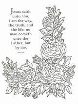 Coloring Bible Pages Verse Praying Hands Verses John 14 Printable Adult Sheets Book sketch template