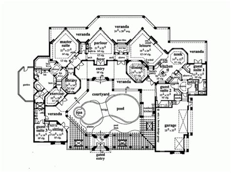 amazing house courtyard house plans   plan luxury house plans