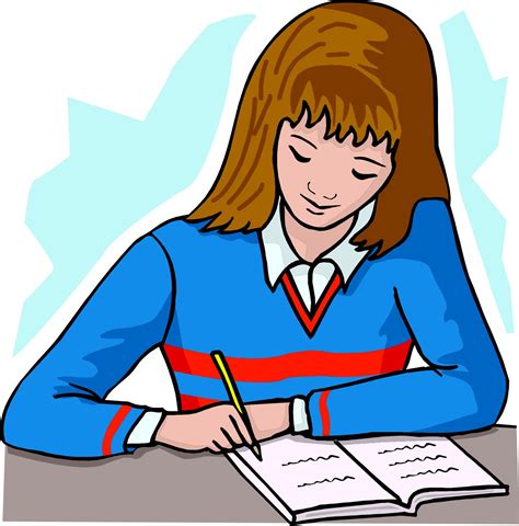 girl  school work clipart   cliparts  images
