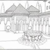Monumentos Laminas Andaluces Leones sketch template