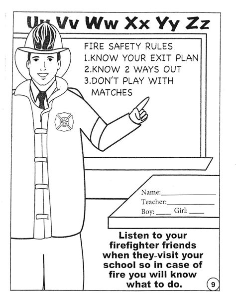 mckinley elementary cougars fire safety coloring contest