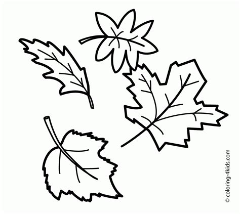 printable leaves coloring pages coloring home