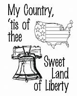 Country Tis Thee Teaching sketch template